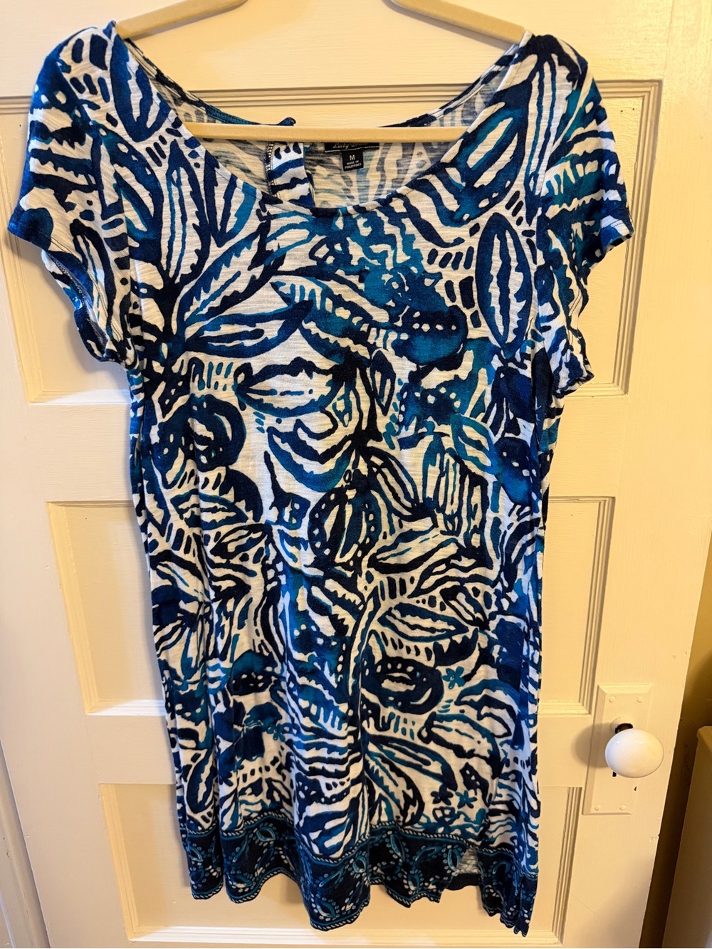 Lucky Brand Blue & White Printed Women's Dress
